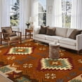 thumbnail image 1 of Washable Area Rug for Living Room, 6'x9' Geometric Pattern Non-Slip indoor Rug, Soft Low Pile & Stain Resistant Carpet for Bedroom, Dining Room, Kitchen, Nursery, Home office, 1 of 8