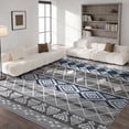 thumbnail image 1 of Washable Area Rug for Living Room, 9'x12' Bohemian Aztec Non-Slip indoor Rug, Soft Low Pile & Stain Resistant Polyester Geometric Carpet for Bedroom, Dinning Room, 1 of 8