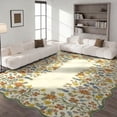 thumbnail image 1 of Washable Area Rug for Living Room, 9'x12' Floral Non-Slip indoor Rug, Soft Low Pile & Stain Resistant Boho Accent Carpet for Bedroom, Dining Room, Home office, 1 of 8