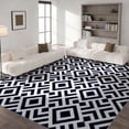 thumbnail image 1 of Washable Area Rug for Living Room, 9'x12' Geometric Diamond Non-Slip indoor Rug, Soft Low Pile & Stain Resistant Carpet for Bedroom, Dinning Room, Office, 1 of 8