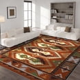thumbnail image 1 of Washable Area Rug for Living Room, 9'x12' Geometric Pattern Non-Slip indoor Rug, Soft Low Pile & Stain Resistant Carpet for Bedroom, Dining Room, Home office, 1 of 8