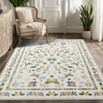 thumbnail image 1 of Area Rugs for Living Room, Homasen 4'x6' Washable Indoor Rug Boho Butterfly Beige, Soft Low Pile Stain Resistant Carpet for Entryway Nursery Bedroom, 1 of 9