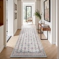 thumbnail image 1 of Area Rug, 2'x6' Bohemia Vintage Eclectic Floral Pastel Area Rugs, Non Slip Rug Low Pile for Bedroom, Living Room, Dining Room, Office, 1 of 9
