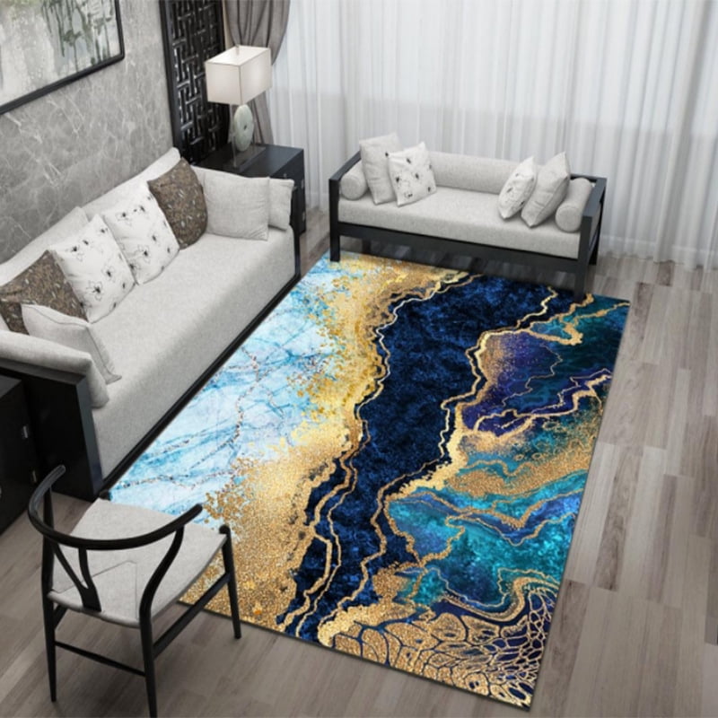 Washable Area Rug Traditional Tiled Area Rug, Vintage, Easy-Cleaning ...