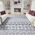 thumbnail image 1 of Washable Area Rug for Living Room, 8'x10' Aztec Tribal Non-Slip indoor Floor Mat, Soft Low Pile & Stain Resistant Carpet for Bedroom, Dining Room, 1 of 8