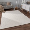 thumbnail image 1 of Washable Area Rug with Diamond Pattern and High-Low Effect, 1 of 5