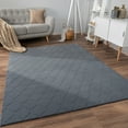 thumbnail image 1 of Washable Area Rug with Diamond Pattern and High-Low Effect, 1 of 5