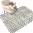 thumbnail image 1 of Washable Area Rugs 2.7x5 FT Buffalo Plaid Rugs for Living Room Non-Slip Low-Profile Rectangle Slate Blue Grey Farmhouse Gingham Striped Large Rug Carpet for Bedroom Dining Room Home Decor, 1 of 8
