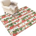 thumbnail image 1 of Washable Area Rugs 2.7x5 FT Rugs for Living Room Non-Slip Soft Non-Shedding Low-Profile Rectangle Fruits Green Palm Leaves Red Striped Large Rug Carpet for Bedroom Dining Room Home Decor, 1 of 8