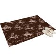 Washable Area Rugs 2x3ft Western Cowboys Throw Rug Non-Slip Soft Low ...