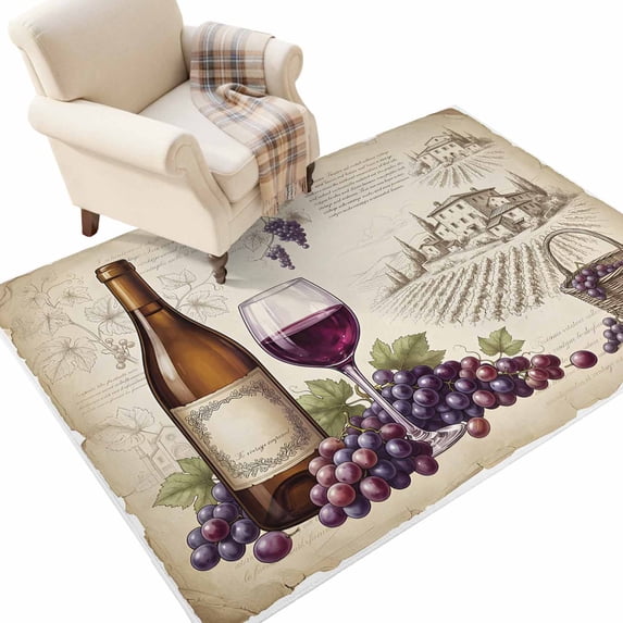 Washable Area Rugs 3x5 FT Farmhouse Country Rugs for Living Room Non ...