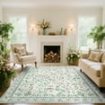 thumbnail image 1 of LOKHOM 5'x 7' Floral Washable Area Rugs for Living Room, Non Slip Low Pile Floor Carpet Soft Distressed Rug for Bedroom, Dining Room, Green, 1 of 8