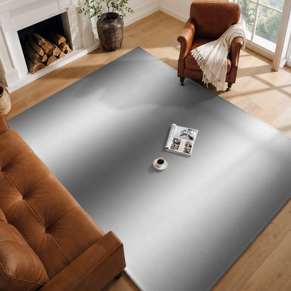 Washable Area Rugs 5x7, Dark Gray Non-Slip Living Room Rug, Low Pile ...
