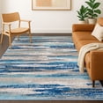 thumbnail image 1 of Brisasol Washable Rug with Rubber Backing 5x7 Blue Abstract Area Rug for Living Room Non Slip Printed Indoor Carpet for Bedroom Playroom Dining Room, 1 of 6