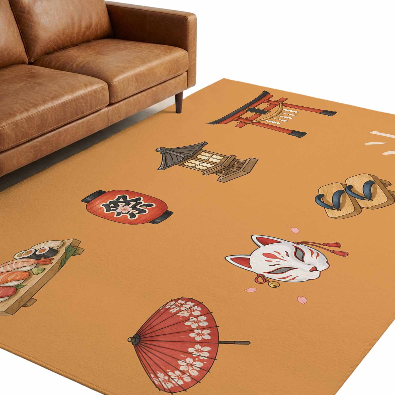 Washable Area Rugs 5x8 FT Rugs for Living Room Non-Slip Soft Non ...