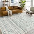 thumbnail image 1 of Washable Area Rugs 6x9 for Living Room Soft Modern Abstract Low Pile Floor Carpet for Bedroom Dining Room Home Office, Non-Shedding(Blue/Gray), 1 of 7