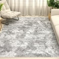 thumbnail image 1 of Washable Area Rug for Living Room, NovDeco 5'x7' Neutral Abstract Light Gray Indoor Rug, Soft Low Pile & Stain Resistant Carpet for Bedroom, Nursery, 1 of 11