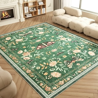 110×210 \"Green Emerald” ViNTAGE RUG nuLOOM Reiko Vintage Persian Green 8 ft. x 10 ft. Area Rug