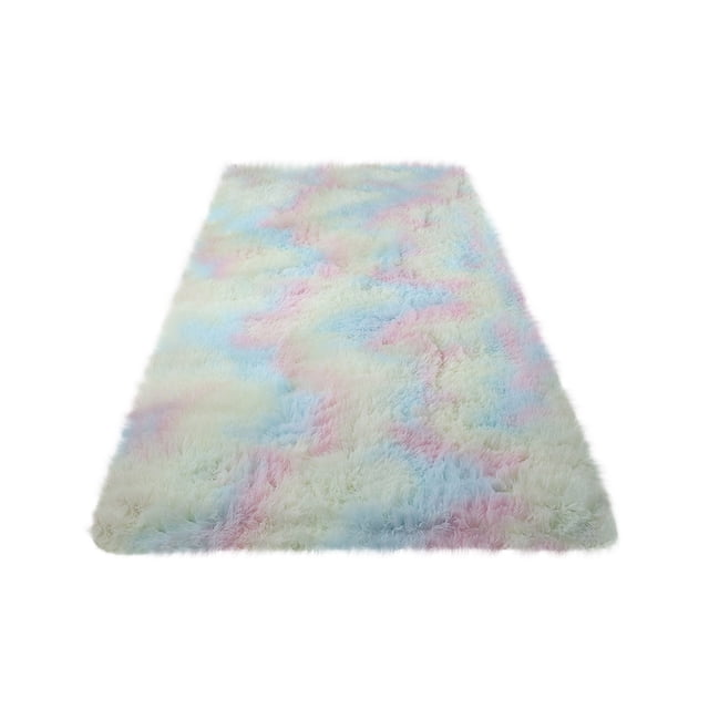 Washable Area Rugs for Living Room, Plush Thick Carpets for Room, Modern Soft Rug for Bedroom, Non Slip Indoor Carpet Home Decor Accessories, 63x23.6 Inch