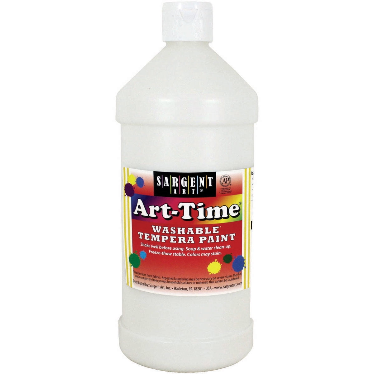 Washable ArtTime(R) Tempera Paint 32ozWhite