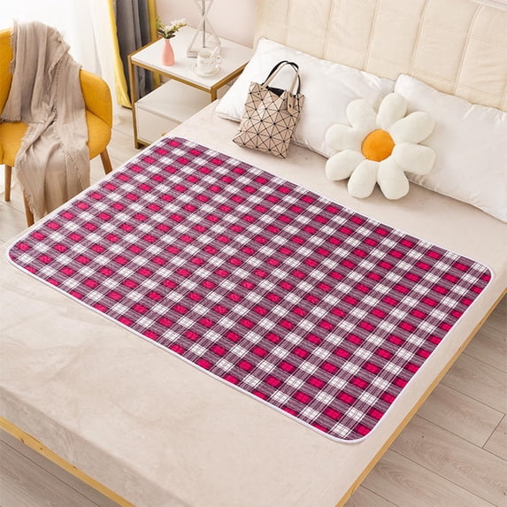 Washable Bed Pads, Waterproof Reusable Care Pads for Seniors, Non-Slip Breathable Cotton Mattress Protector Pad Machine Washable Extra Large