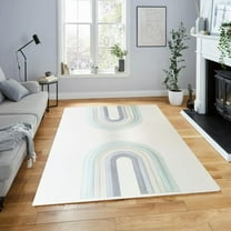 Washable Boho Art Area Rug Arch Lines Minimalist Modern Rug For Livingroom Bedroom Abstract Home Office Diningroom Floor Carpet Indoor Runners 1x2ft