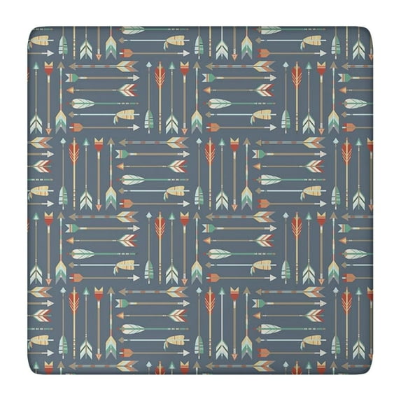 Washable Boho Floral Square Tablecloth 36x36 Inch with Elastic Hem for Various Table Settings