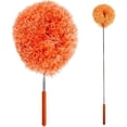 thumbnail image 1 of Washable Ceiling Fan Cleaner Duster, Ceiling Fan Duster with Extension Pole, Multi-Surface Microfiber Duster for Home Cleaning, Portable Dusting Brush for Living Room Office Use (Orange), 1 of 7