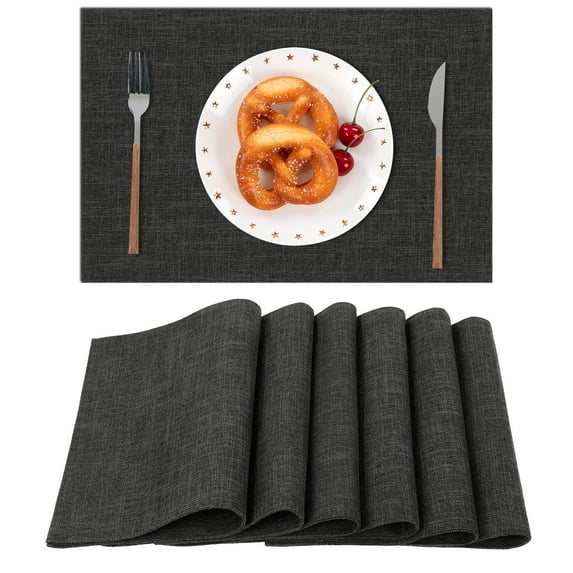 Washable Cloth Placemats Set of 4 Heat Resistant Non Slip Double Layer Thick Fabric Fall Table Place Mats