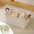 thumbnail image 1 of Washable Clothes Drawer Organizer | Foldable Fabric Storage Bin for Pants, T-Shirts & Leggings | Khaki Closet & Wardrobe Organizer with Handle | 18.5x11x7.87 Inches, 1 of 7