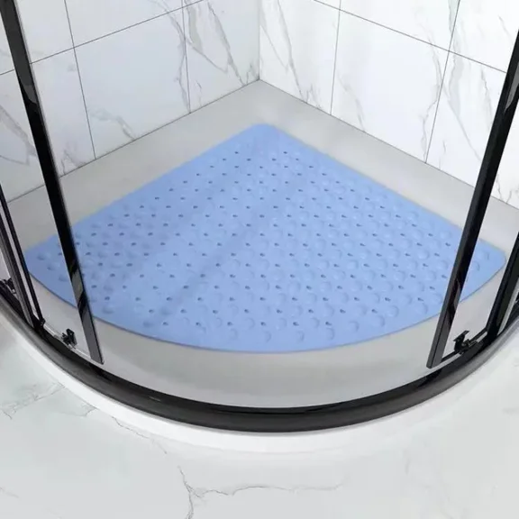 Washable Corner Shower Carpet Non-Slip Bathroom Corner Mats Shower Mat Bathroom Rug Bathroom Rug