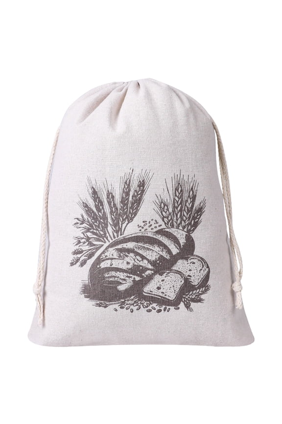 Washable Cotton Bread Bag with Lining Secure Drawstring Design Perfect For French Bread Sourdough Buns Bakery Storage