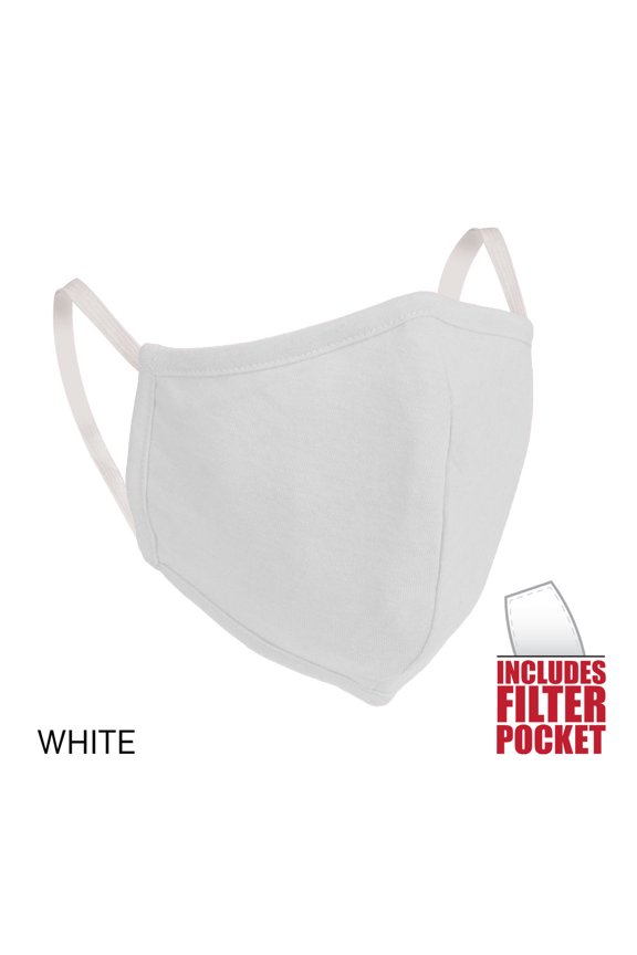 Washable Cotton Jersey Face Mask Solid Color-3 Pack