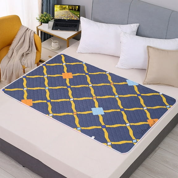 Washable Cotton Protective Underpad, Waterproof Mattress Pad Cover, Reusable Bed Mat for Home Care and Moisture Protection(A,39"×59")