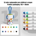 thumbnail image 1 of Washable Crayons Set for Toddlers 12/24/36 Pieces | Mess-Free Twistable Oil Painting Sticks | Vibrant Non- Silk Texture | Easy- for Ages 1-3 | Effortless Coloring | Portable Tin Case for Travel, 1 of 5