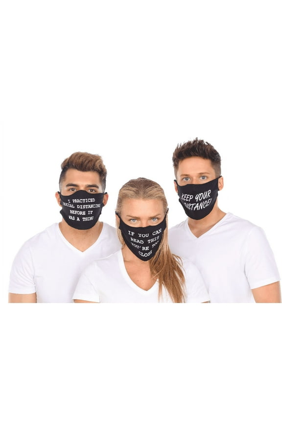 Washable Disposable Social Distance Face s, 2 Ply Adjustable Color , 3 Pack, One Size Fits All, (OSFA)