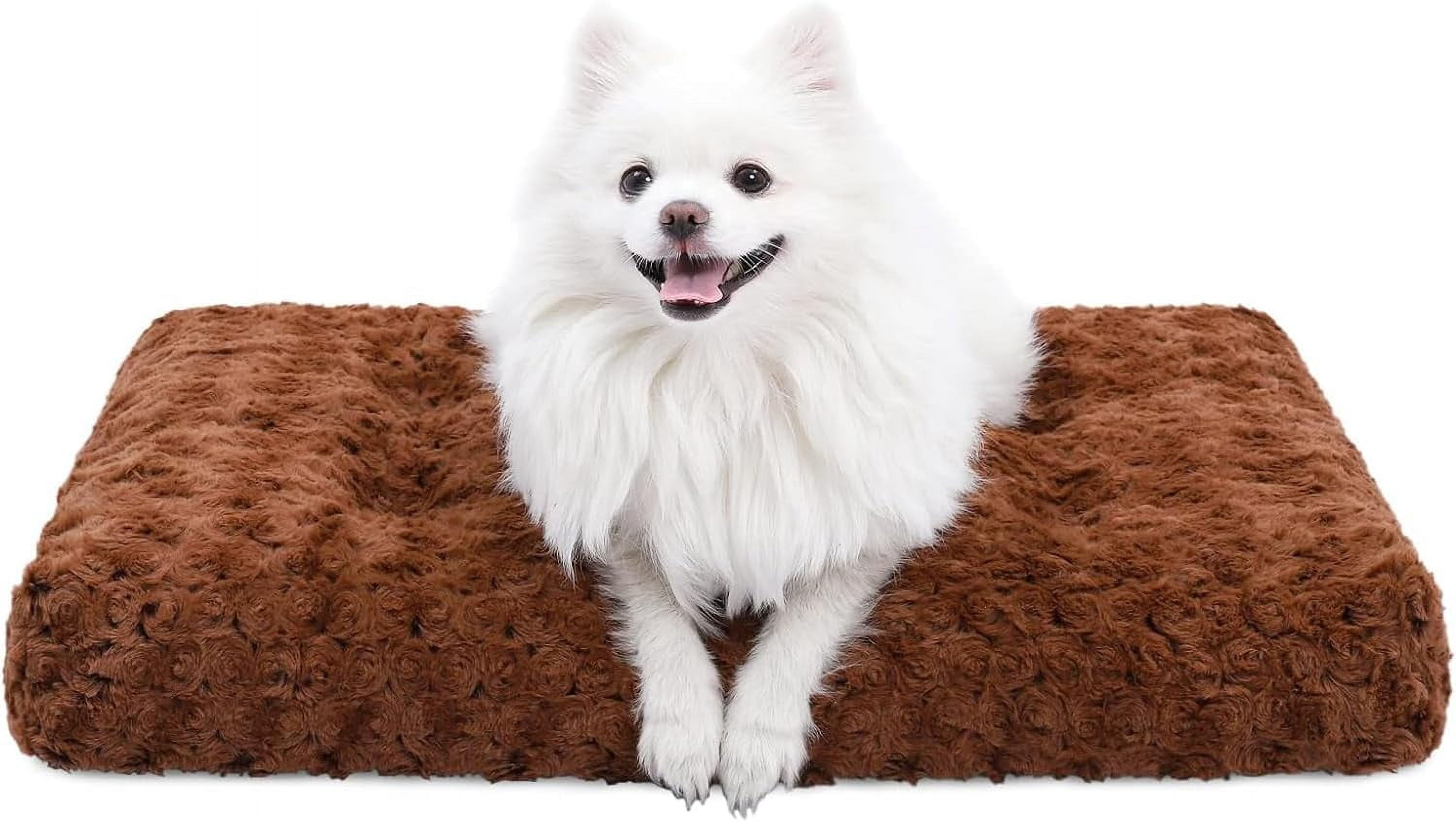 Picture of Washable Dog Bed Deluxe Plush Dog Crate Beds Comfy Kennel Pad Anti-Slip ...