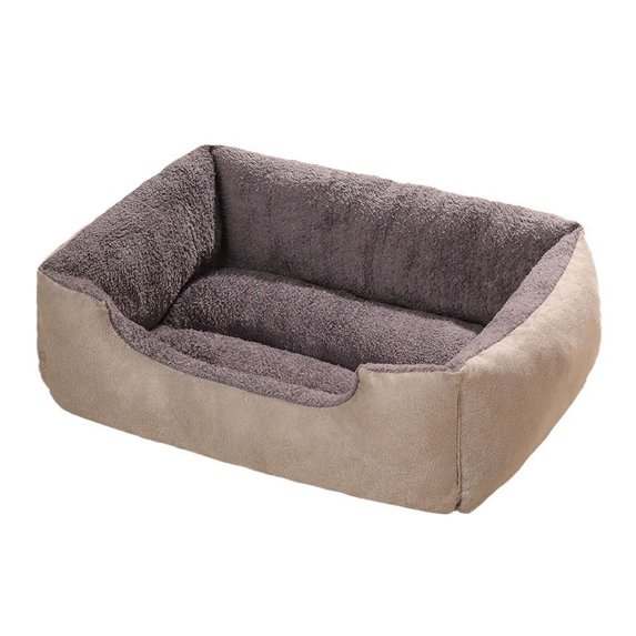 Washable Dog Bed for Small Dogs & Cats, Cozy Rectangle Pet Sofa Bed with Breathable Bolster, Calming Non-Slip Bed for Extra Small Pets, Comfortable Indoor Crate Mat for Puppies and Felines