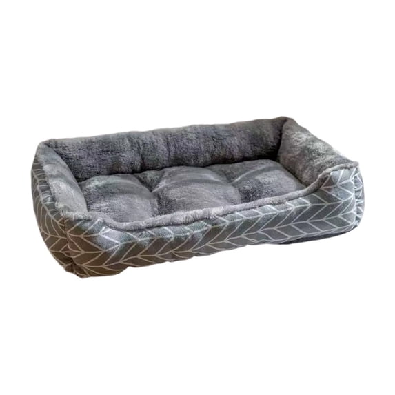 Washable Dog Beds for Medium Dogs, Rectangle Dog Bed, Soft Breathable Dog Pet Bed, Durable Calming Orthopedic Pet Bed with Anti-Slip Bottom (Gray, 27''x27''x5'')