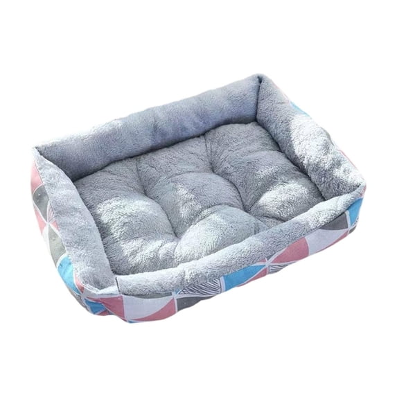 Washable Dog Beds for Medium Dogs, Rectangle Dog Bed, Soft Breathable Dog Pet Bed, Durable Calming Orthopedic Pet Bed with Anti-Slip Bottom (Pink, 31''x23''x5'')