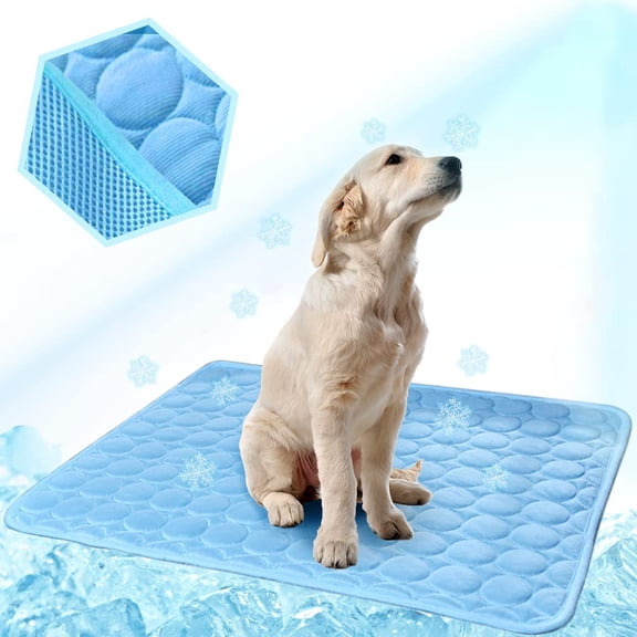Washable Dog Cooling Mat Ice Silk Cooling Mat for Dogs Pet Self Cool Pad Blanket Dog Ice Pad for Indoor & Outdoor Car Seats