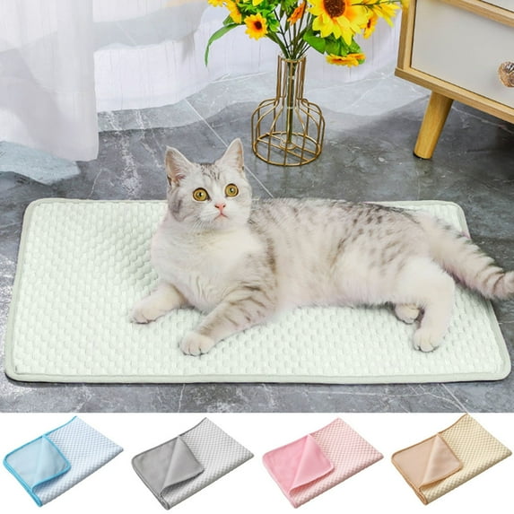 Washable Dog Cooling Mat - Self Cooling Mat for Dogs Pet Self Cooling Pad Blanket Dog Ice Silk Sleep Mat Pad for Indoor & Outdoor Car Seats