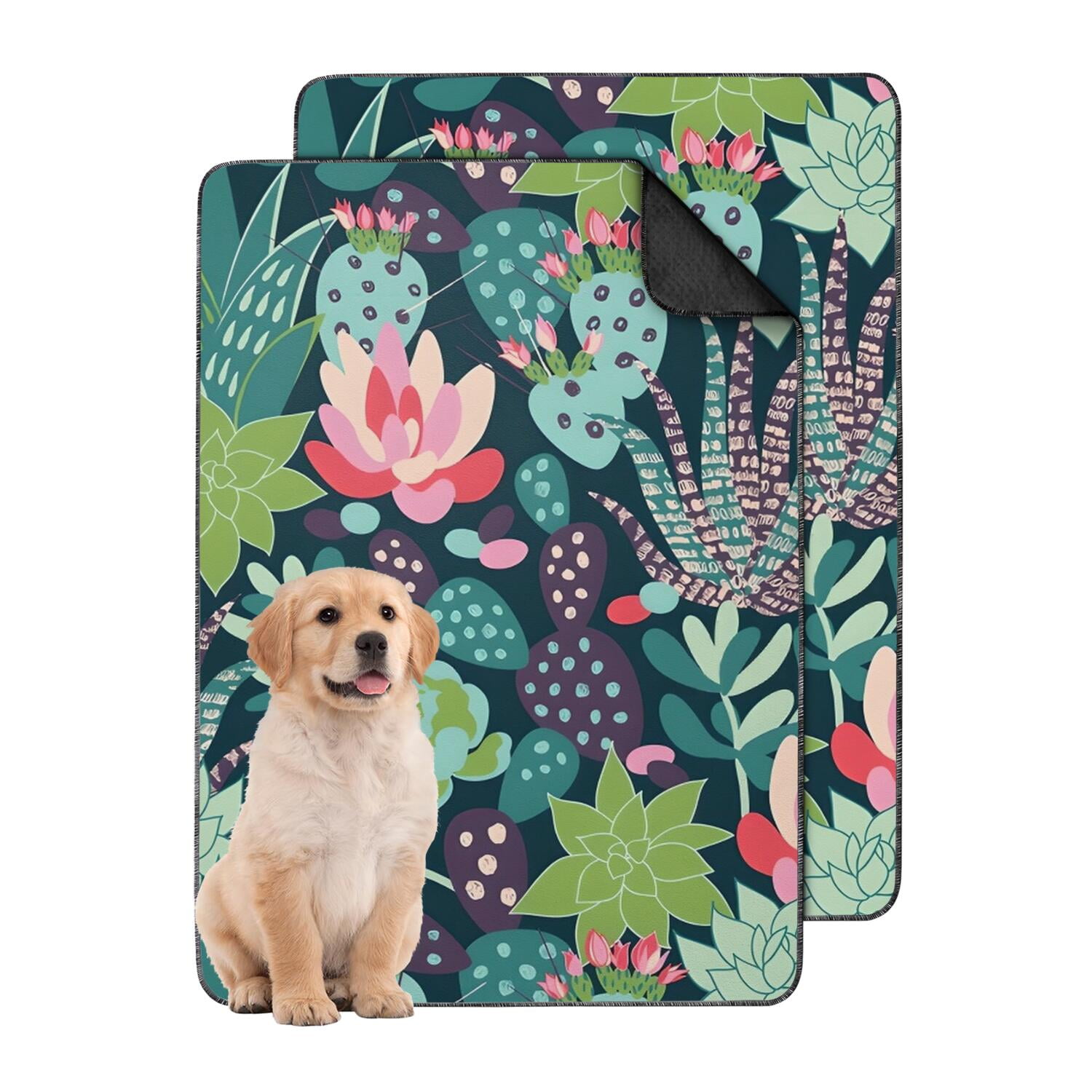 Curated visual reference: Senior Dog Crate With Easy Cleaning Reference: Washable Dog Crate Pads Hawaiian Theme Reusable Non Skid Pee