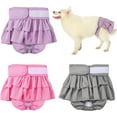 thumbnail image 1 of Washable Dog Diapers Female; 3 Pack High Absorbency Leak-Proof Dog Diapers, Reusable Doggie Diapers for Female Dog in Heat, Period, Incontinence, Excitable Urination or Potty Training Puppy Diapers S, 1 of 7
