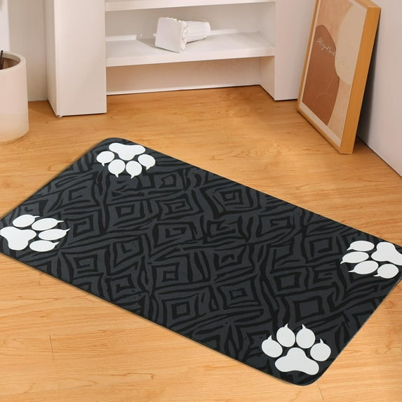 Washable Dog Mat for Food and Water - Waterproof No-Spill Non-Slip Feeding Mat for Dogs and Cats, Durable Floor Placemats (Dark Grey, 12" X19\u201d)