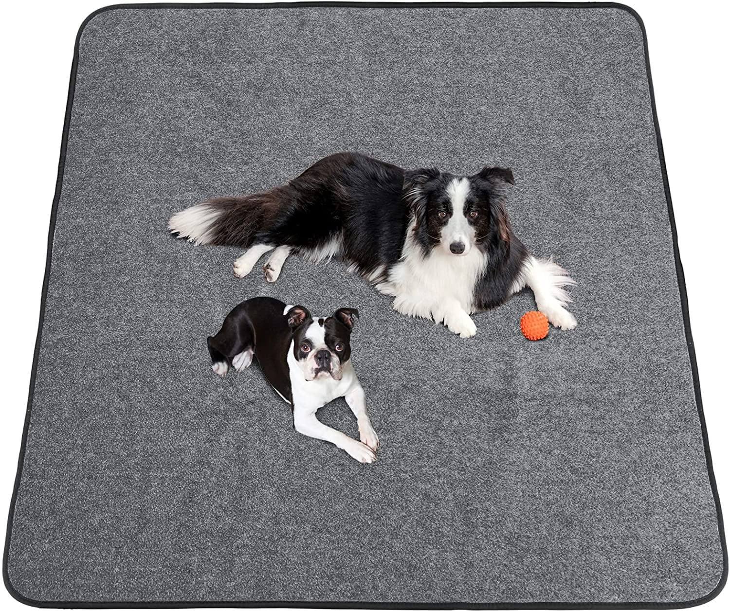 Extra Large Gray Washable Dog Pee Pad with Non-Slip Backing