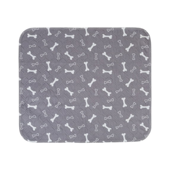 Washable Dog Pee Pads Reusable Puppy Training Mats Waterproof Pet Bed Mat Absorbent Puppy Pad for Small Medium Large Dogs 31.5 x 27.6 Inch Printed Gray