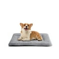 thumbnail image 1 of Washable Dog mat faux rabbit fur Dog&Cat Crate Beds,Ultra Soft Kennel Bed Anti-Slip Pet Sleeping pad for Large, Jumbo, Medium, Small Dogs Breeds,30" x 19", Light Grey, 1 of 7