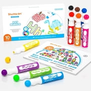 Washable Dot Markers, 10 Colors Bingo Daubers with Dot Coloring Book and 70 Patterns Coloring PDF Sheets, Non-Toxic Water-Based Dot Markers by Shuttle Art
