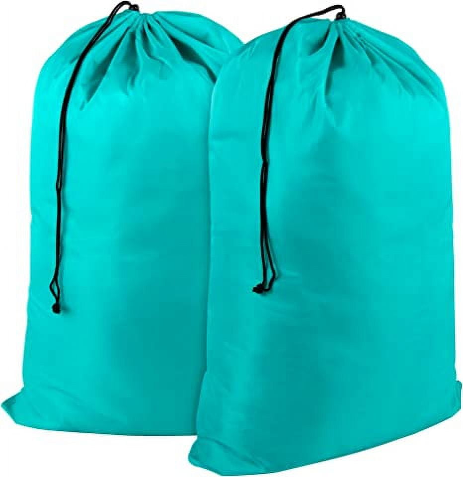 Walmart Washable Drawstring Laundry Bags 2 Pack, Heavy Duty for College